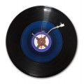 Vinyl Clock - Black & Blue Vinyl Clock - Black & Blue